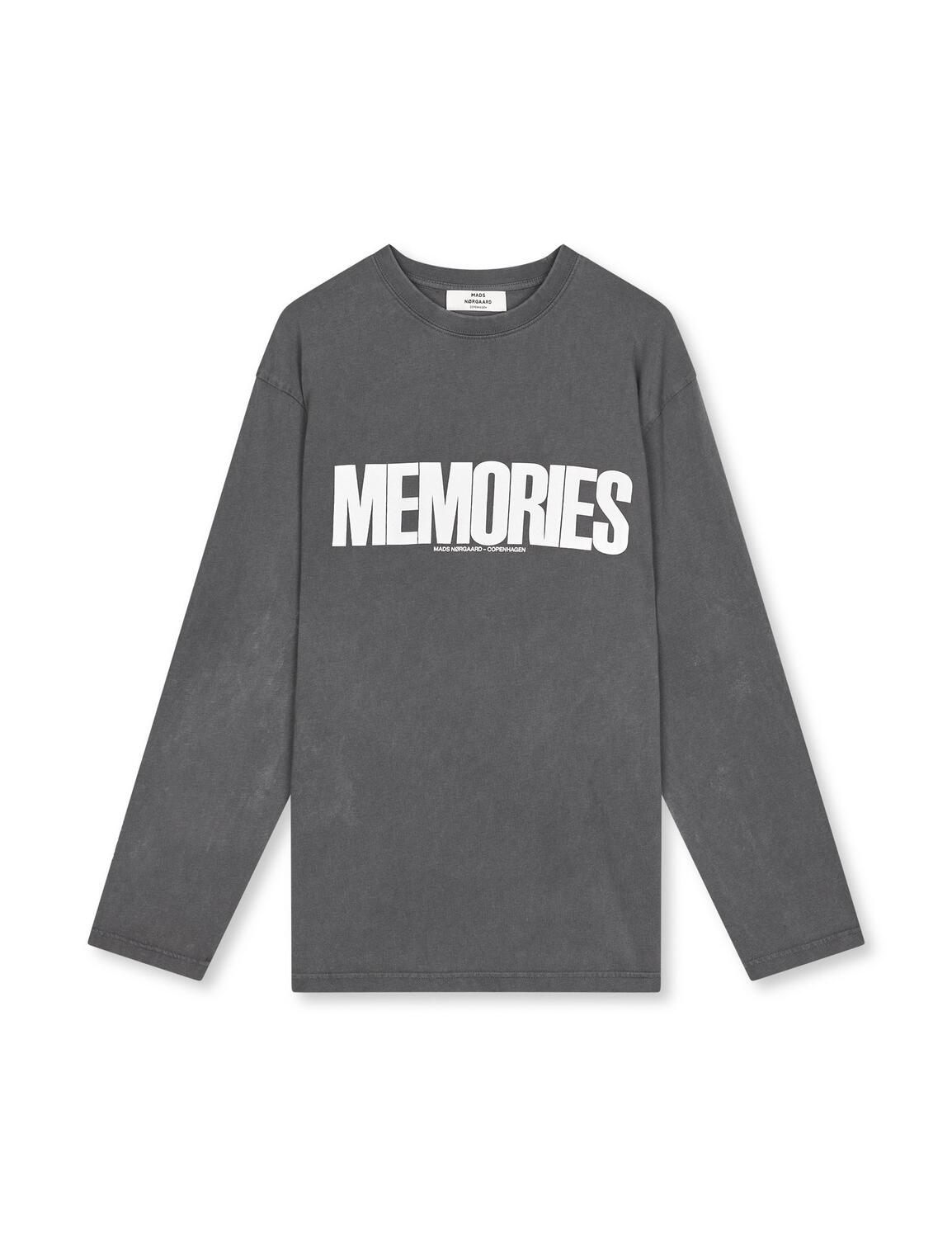 Cotton Jersey Jerry langærmet t-shirt – Washed black